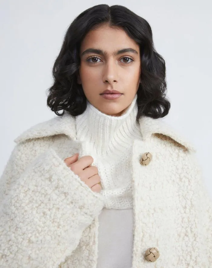 Accessories CashmereSilk Chainette Fisherman Rib Snood Cloud Lafayette 148 New York Winter Accessories