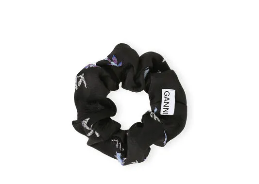 Accessories GANNI Hair Accessories 3D Jacquard Scrunchie Black