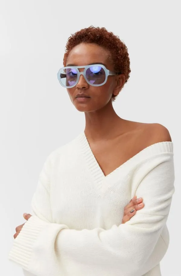 Accessories GANNI Sunglasses Chunky Aviator Sunglasses Heather Accessories GANNI Sunglasses Chunky Aviator Sunglasses Heather