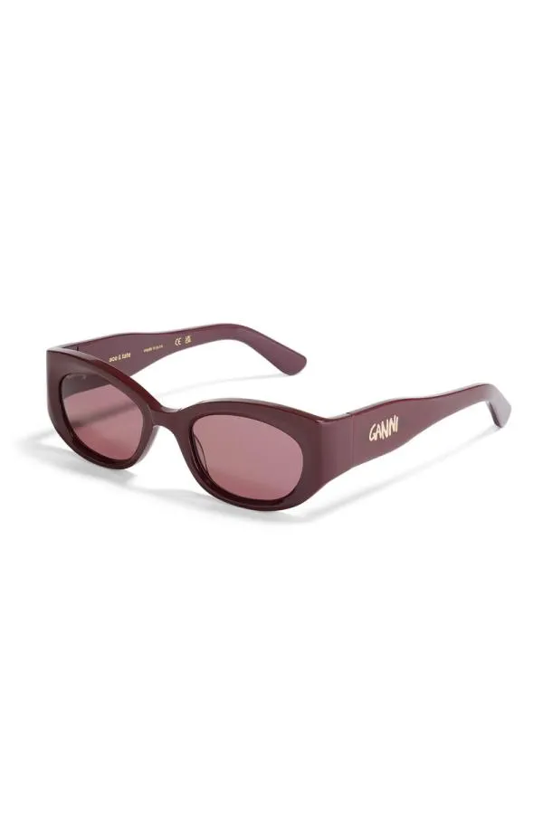 Accessories GANNI Sunglasses X ACE and TATE XENA SUNGLASSES Burgundy