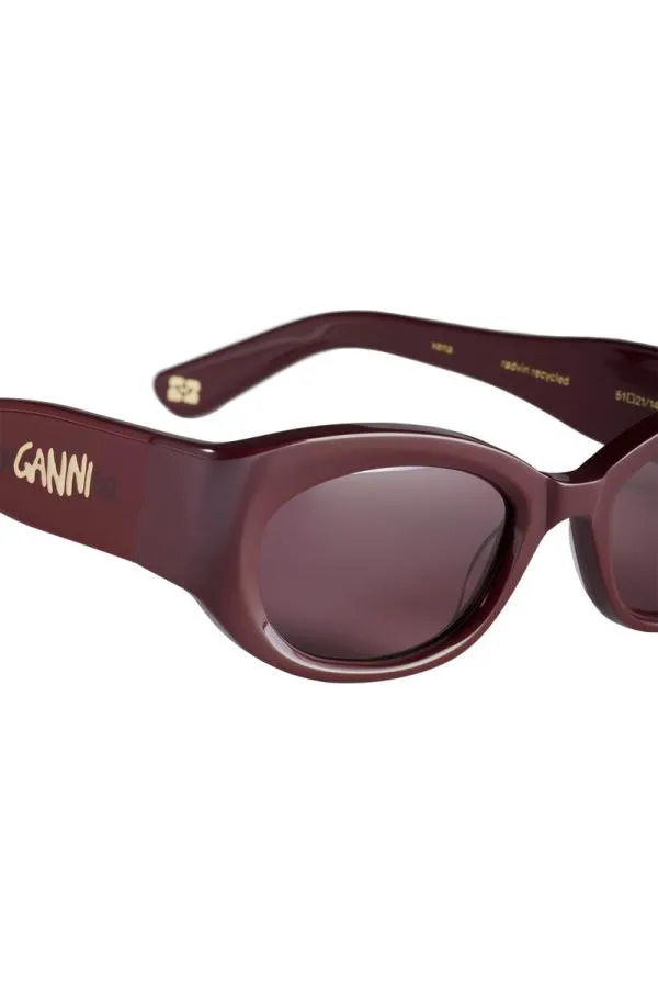 Accessories GANNI Sunglasses X ACE and TATE XENA SUNGLASSES Burgundy