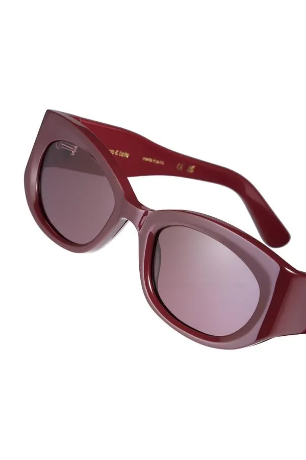 Accessories GANNI Sunglasses X ACE and TATE XENA SUNGLASSES Burgundy