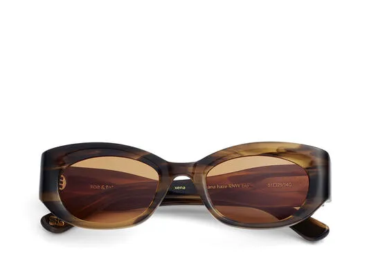 Accessories GANNI Sunglasses X ACE and TATE XENA SUNGLASSES Tobacco Brown