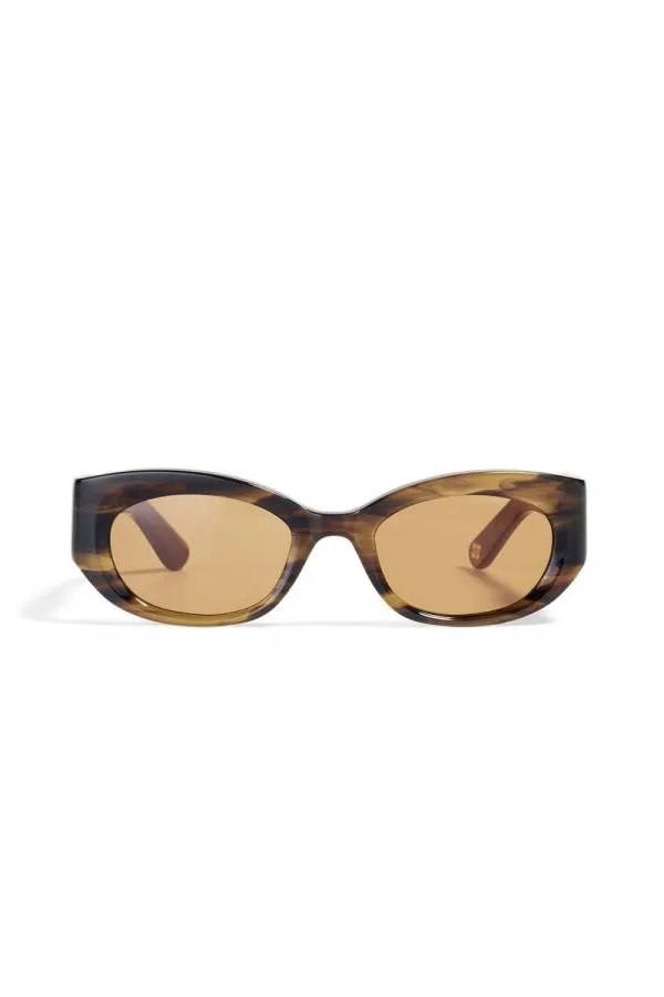 Accessories GANNI Sunglasses X ACE and TATE XENA SUNGLASSES Tobacco Brown