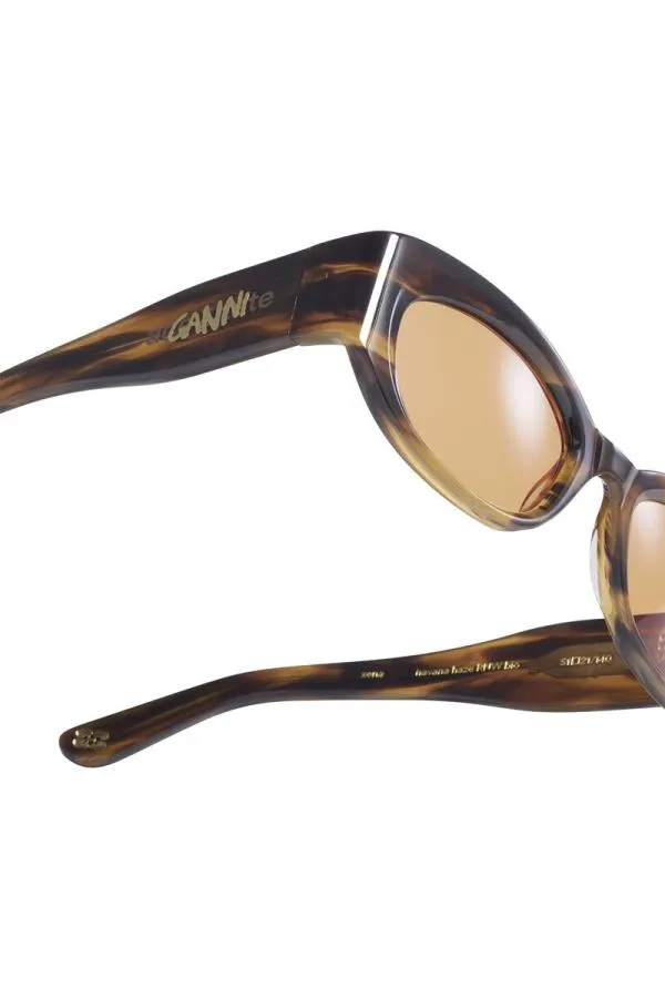 Accessories GANNI Sunglasses X ACE and TATE XENA SUNGLASSES Tobacco Brown
