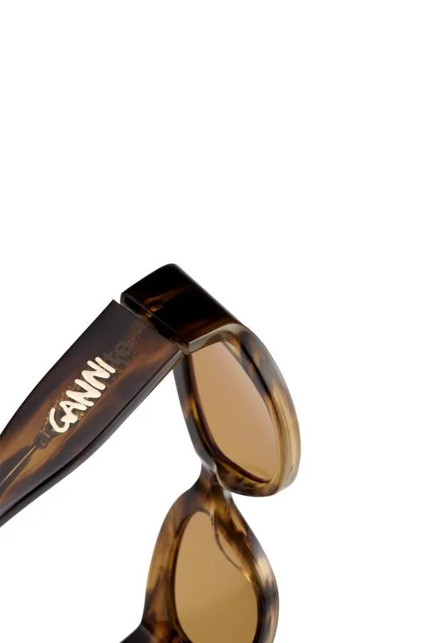 Accessories GANNI Sunglasses X ACE and TATE XENA SUNGLASSES Tobacco Brown