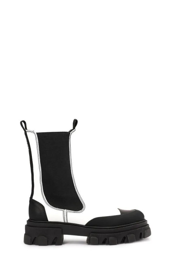 AccessoriesShoes GANNI Boots Mid Chelsea Boots Egret
