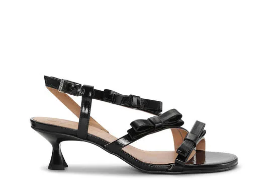 AccessoriesShoes GANNI Heels Black Multi Bow Mid Heel Sandals Black