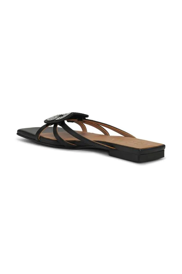 AccessoriesShoes GANNI Sandals Black Butterfly Strass Flat Sandals Black AccessoriesShoes GANNI Sandals Black Butterfly Strass Flat Sandals Black