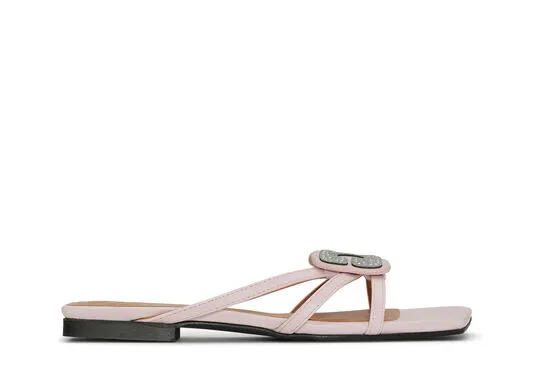 AccessoriesShoes GANNI Sandals Lilac Butterfly Strass Flat Sandals Light Lilac