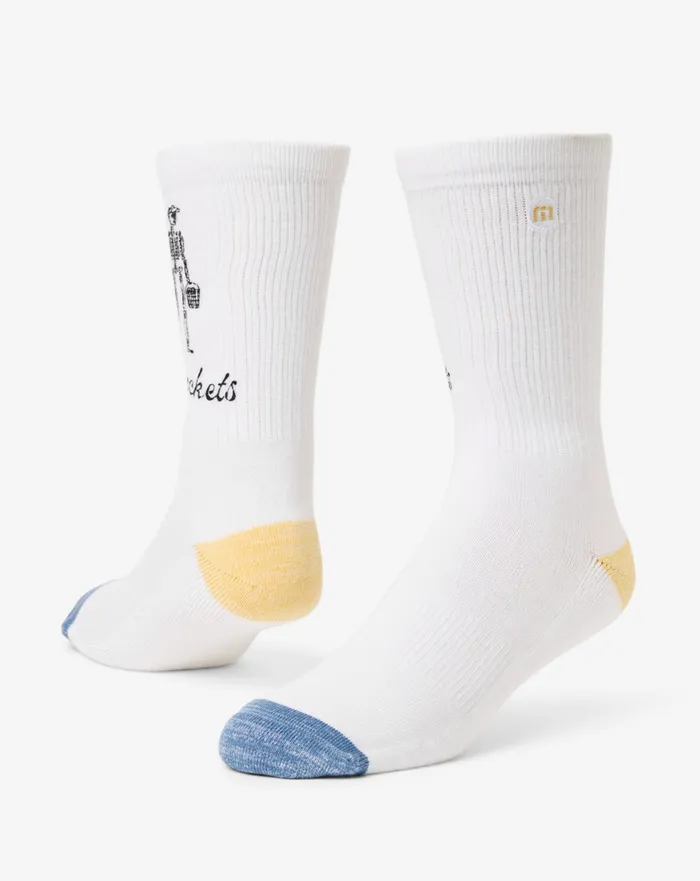 Accessories Socks TravisMathew LOST BUCKETS CREW SOCK White