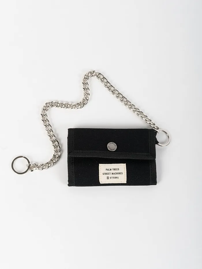 Accessories Waxed Chain Wallet Black Thrills Bags and Wallets