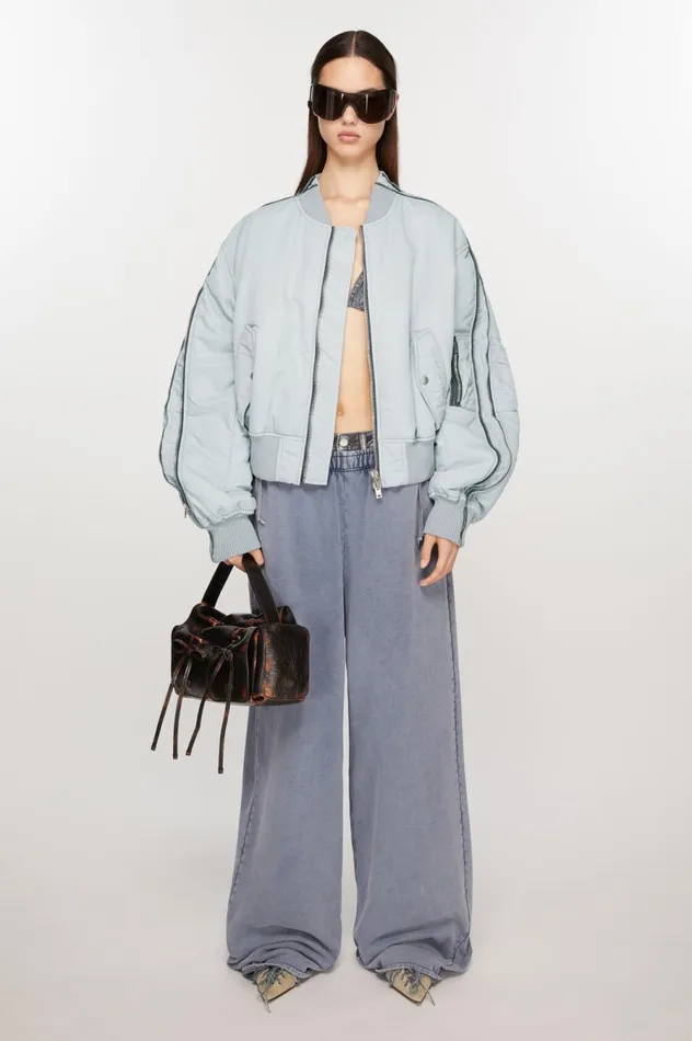 Acne Studios Bomber Jacket Powder Blue Women Outerwear