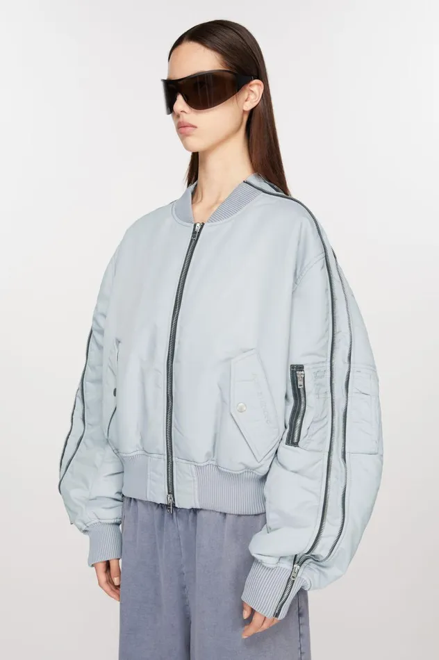 Acne Studios Bomber Jacket Powder Blue Women Outerwear