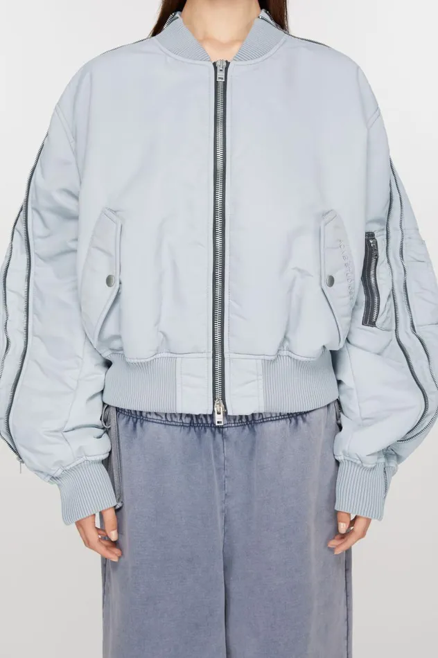 Acne Studios Bomber Jacket Powder Blue Women Outerwear