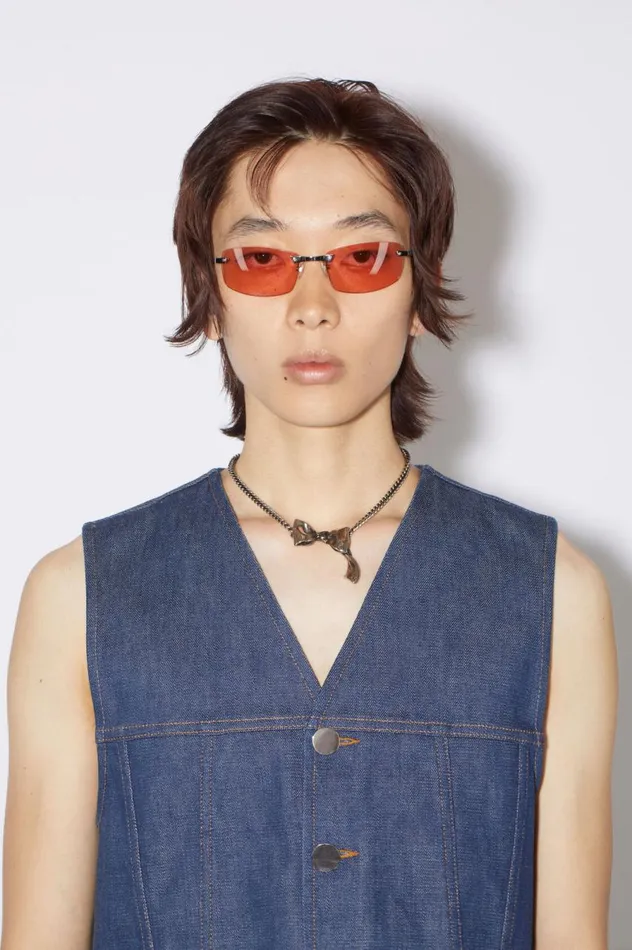 Acne Studios Bow Necklace Antique Silver Men Jewellery