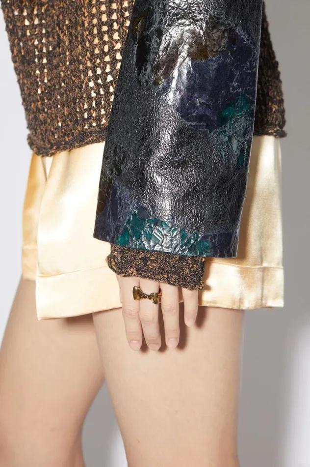 Acne Studios Bow Ring Antique Gold Women Jewellery