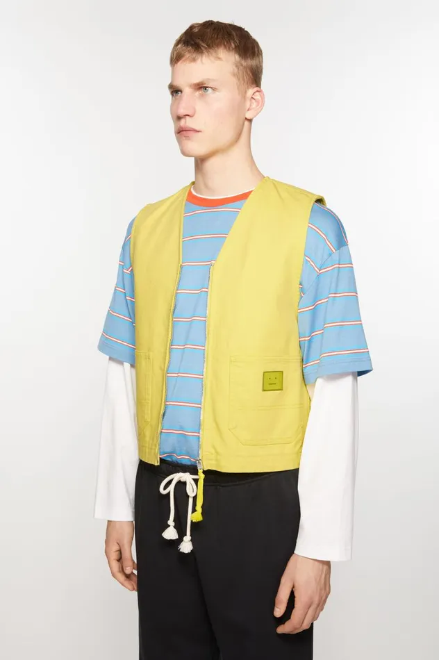 Acne Studios Canvas Vest Jacket Dusty Yellow Women Outerwear