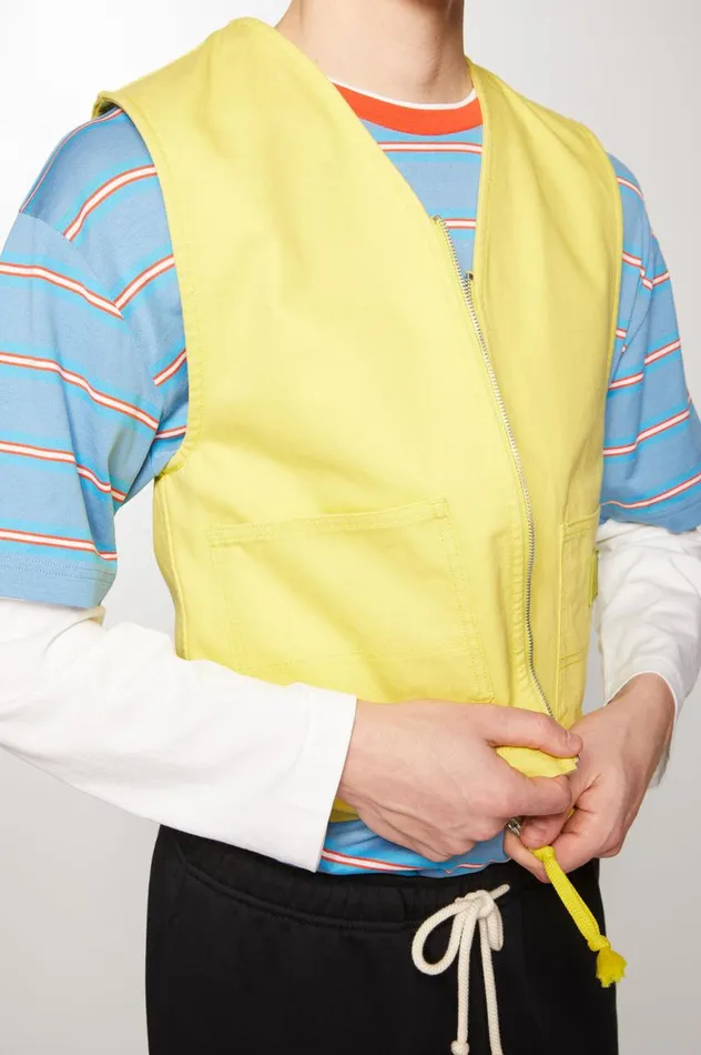 Acne Studios Canvas Vest Jacket Dusty Yellow Women Outerwear