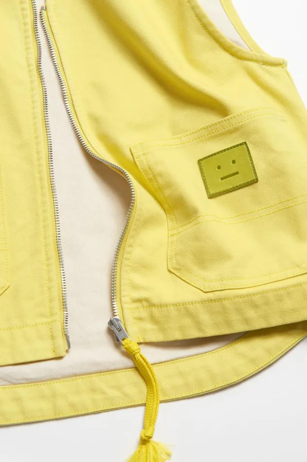 Acne Studios Canvas Vest Jacket Dusty Yellow Women Outerwear