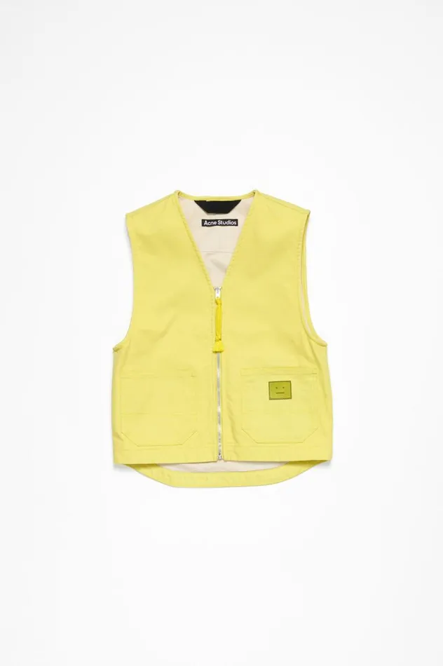 Acne Studios Canvas Vest Jacket Dusty Yellow Women Outerwear