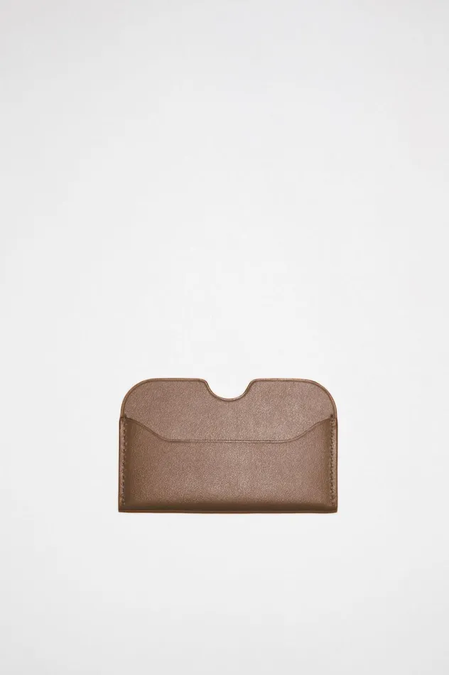 Acne Studios Card Holder Camel Brown Men Small Leather Goods