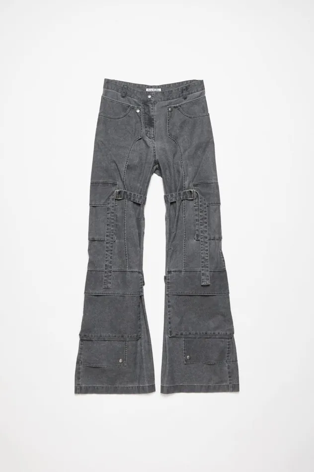 Acne Studios Cargo Trousers Black Women Trousers