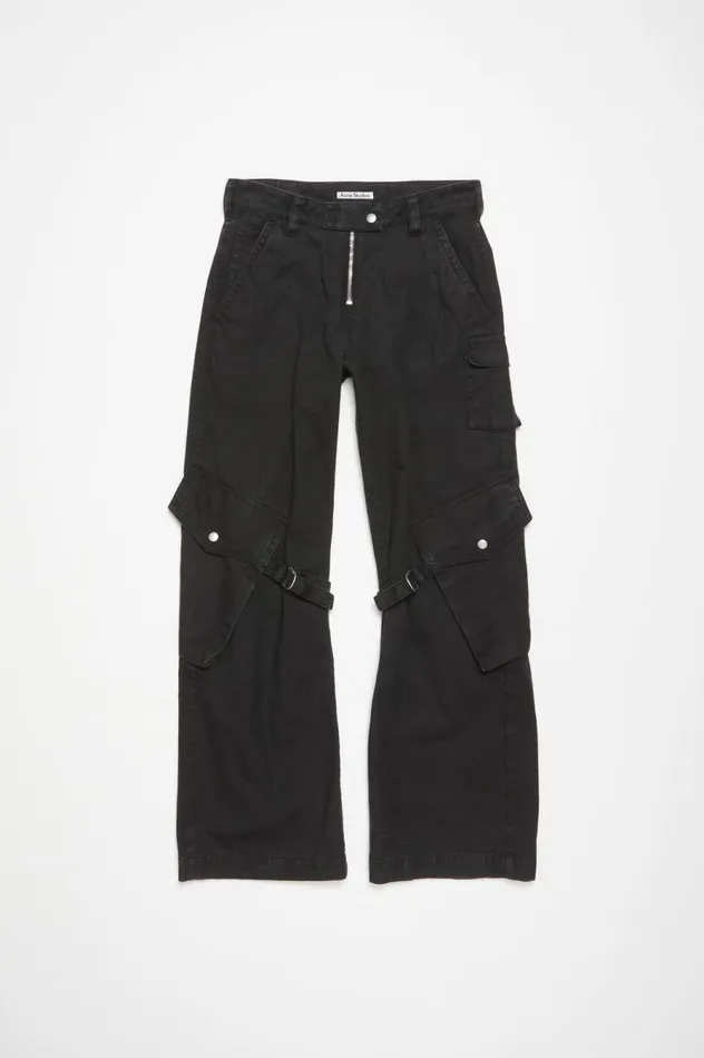 Acne Studios Cargo Trousers Charcoal Grey Women Trousers