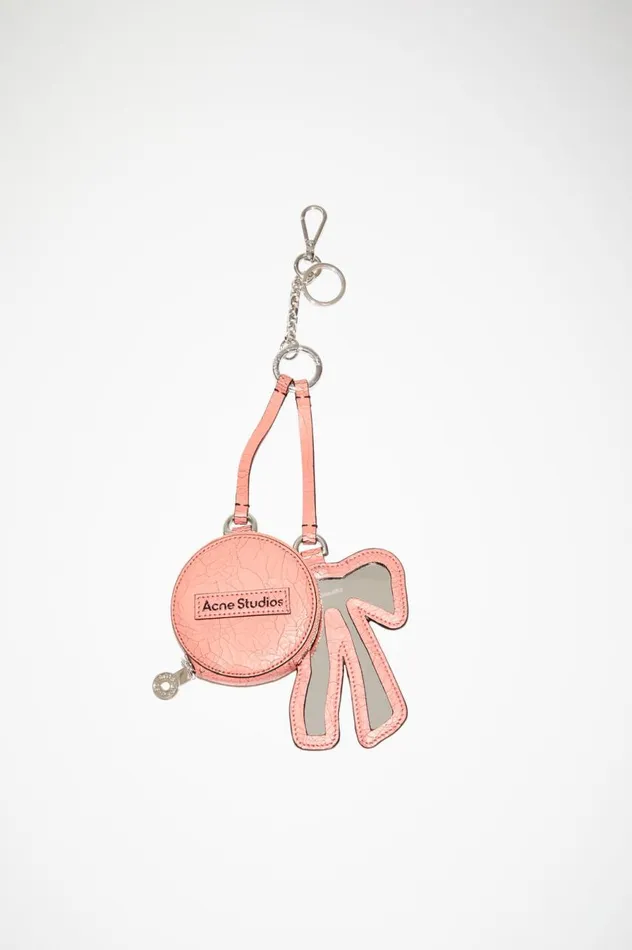 Acne Studios Coin Wallet And Bow Mirror Salmon Pink Women Small Leather Goods
