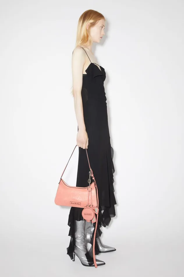 Acne Studios Coin Wallet And Bow Mirror Salmon Pink Women Small Leather Goods