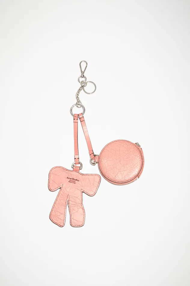 Acne Studios Coin Wallet And Bow Mirror Salmon Pink Women Small Leather Goods