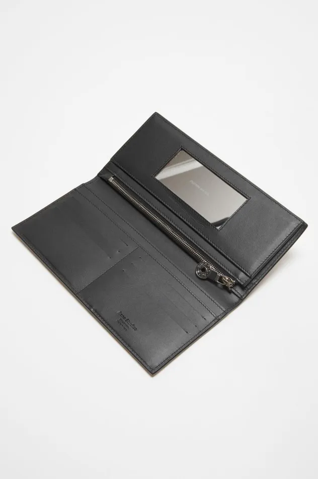 Acne Studios Continental Wallet Black Women Small Leather Goods