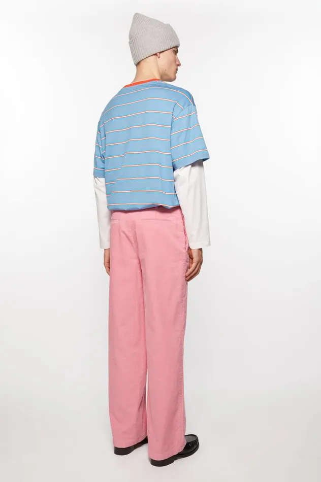 Acne Studios Cord Trousers Tango Pink Men Trousers