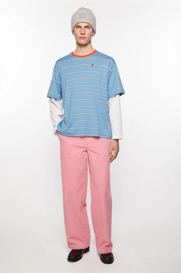 Acne Studios Cord Trousers Tango Pink Men Trousers