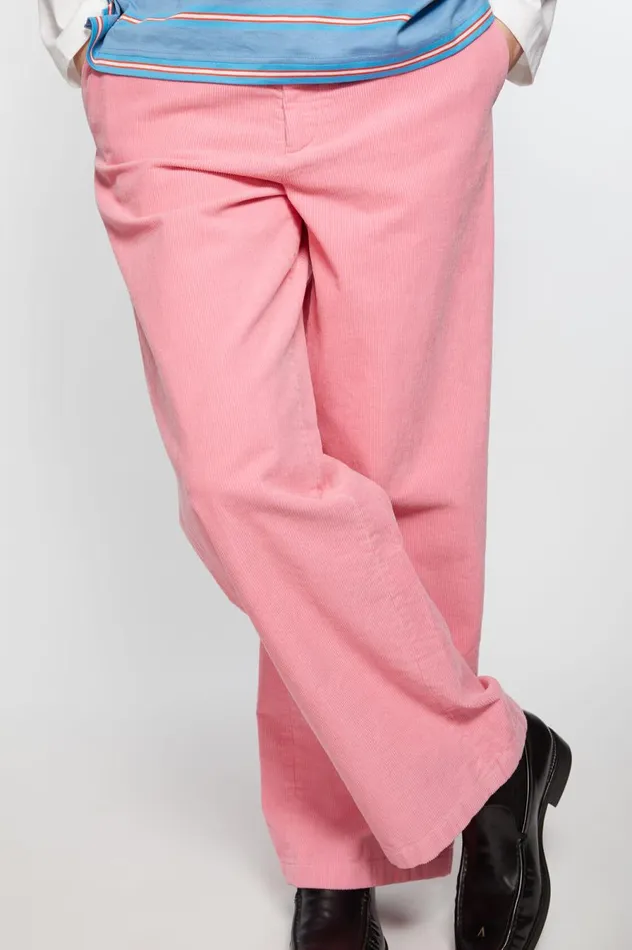 Acne Studios Cord Trousers Tango Pink Women Trousers