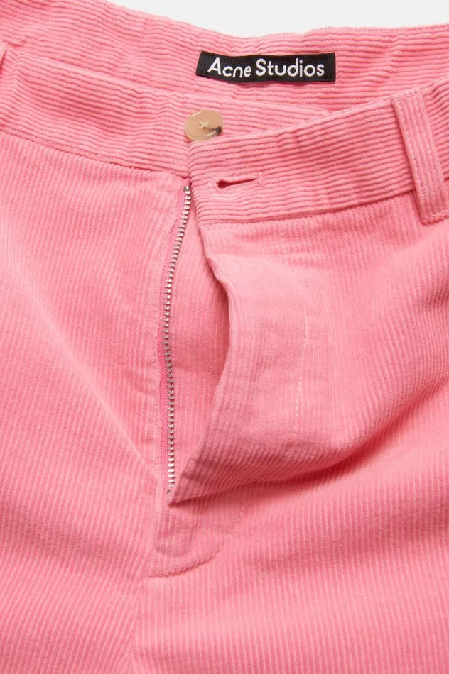 Acne Studios Cord Trousers Tango Pink Women Trousers
