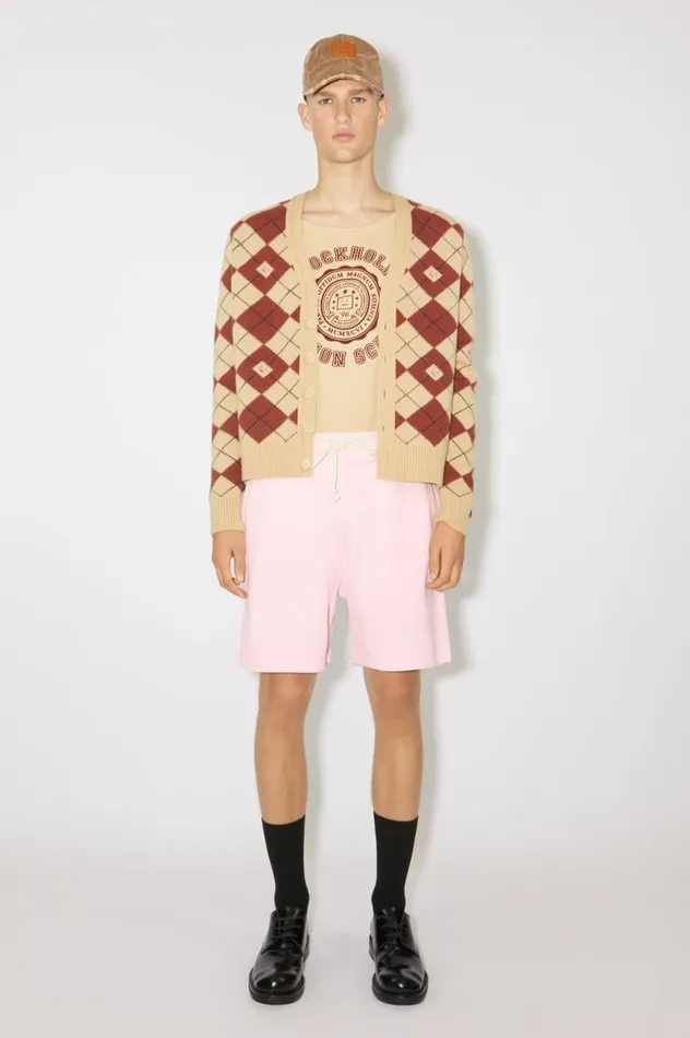 Acne Studios Cotton Sweat Shorts Light Pink Women Shorts