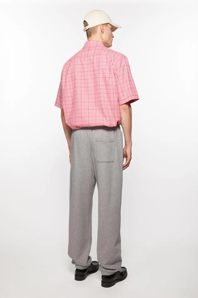 Acne Studios Cotton Sweatpants Light Grey Melange Women Trousers