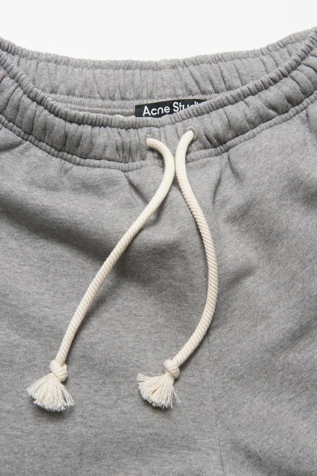 Acne Studios Cotton Sweatpants Light Grey Melange Women Trousers