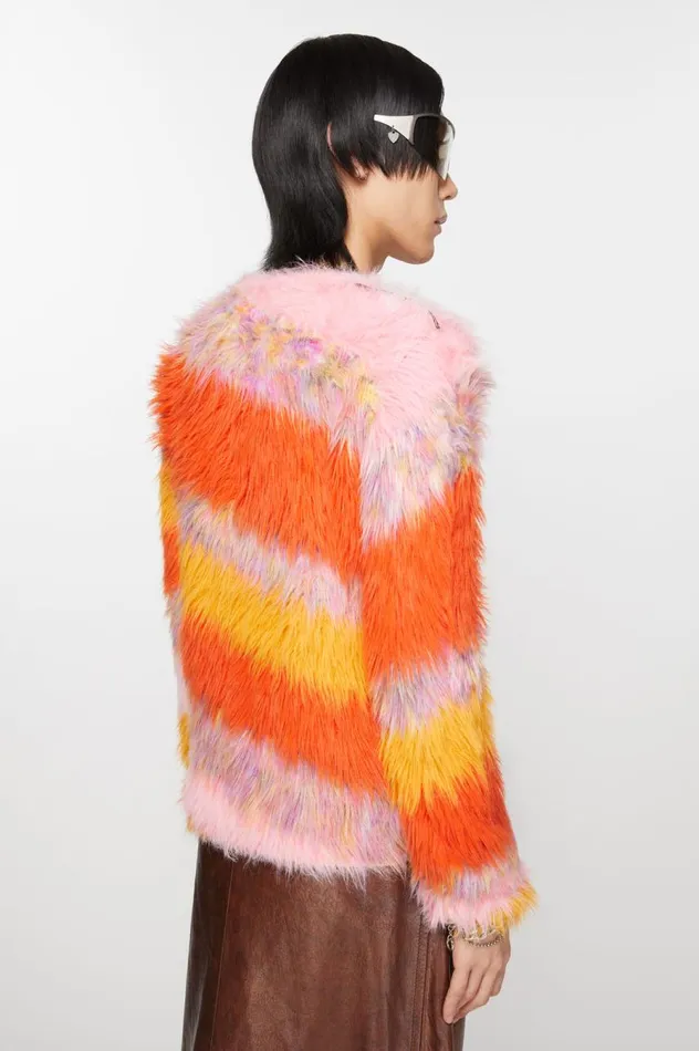 Acne Studios Crew Neck Jumper Pumpkin Orangemulti Men Knitwear