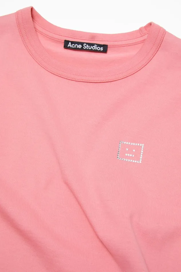 Acne Studios Crew Neck Tshirt 8211 Fitted Fit Tango Pink Men Tshirts