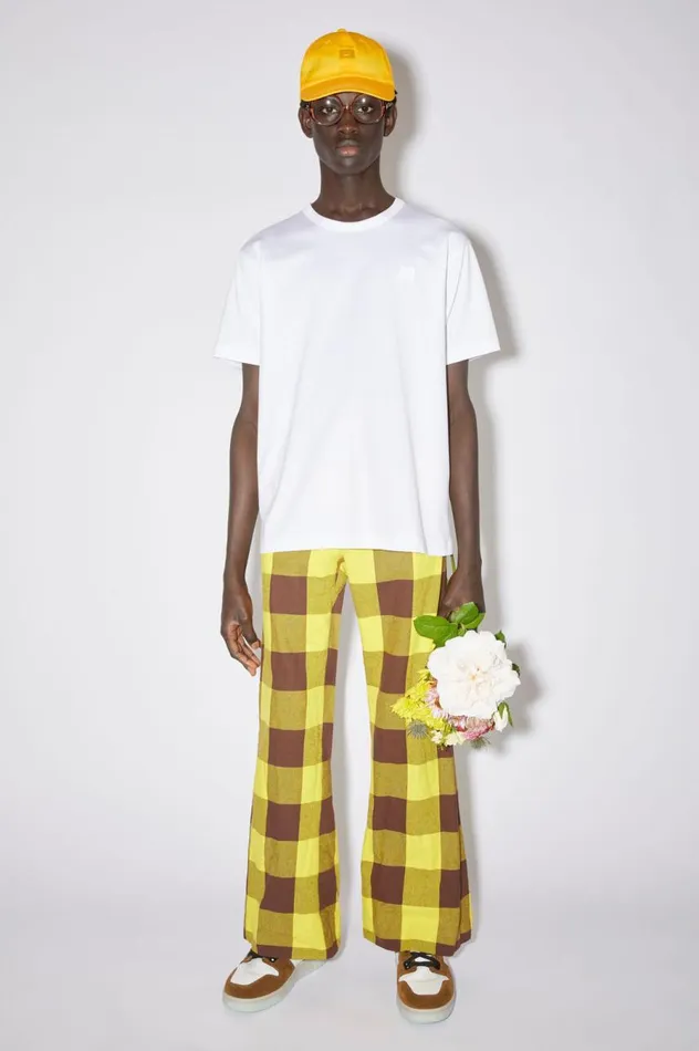 Acne Studios Crew Neck Tshirt 8211 Regular Fit Optic White Women Tshirts