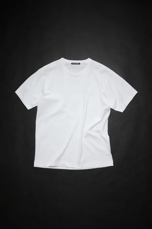 Acne Studios Crew Neck Tshirt 8211 Regular Fit Optic White Women Tshirts