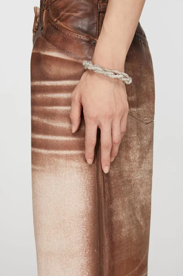 Acne Studios Crystal Cord Bracelet Antique Silversilver Men Jewellery