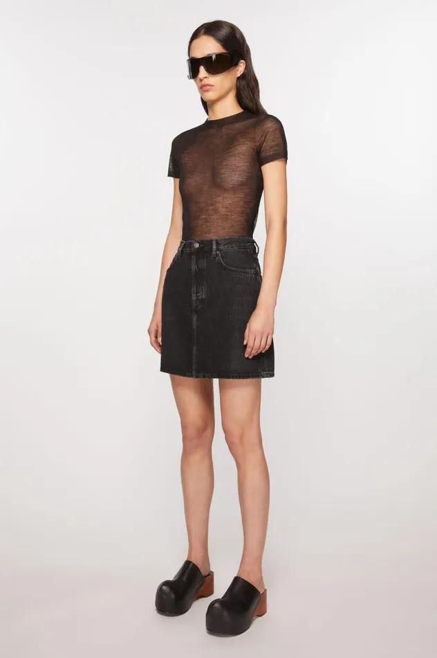 Acne Studios Denim Skirt Black Women Skirts