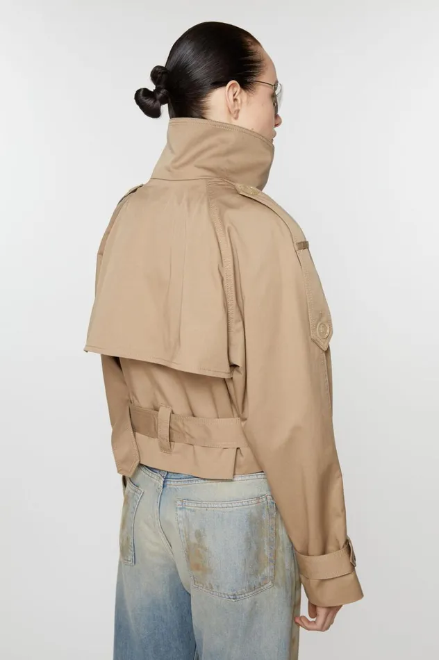 Acne Studios Doublebreasted Trench Jacket Cold Beige Women Outerwear
