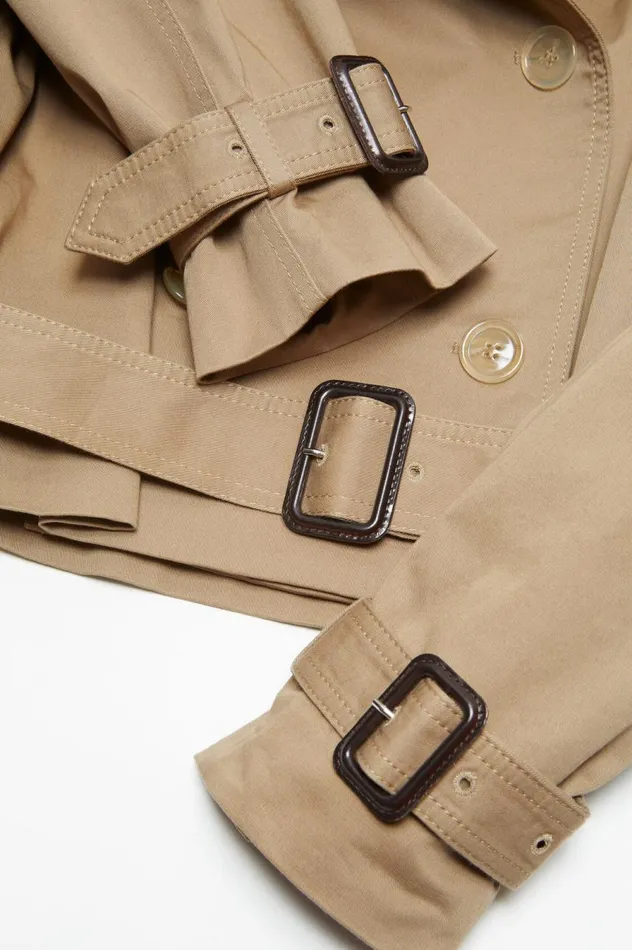 Acne Studios Doublebreasted Trench Jacket Cold Beige Women Outerwear