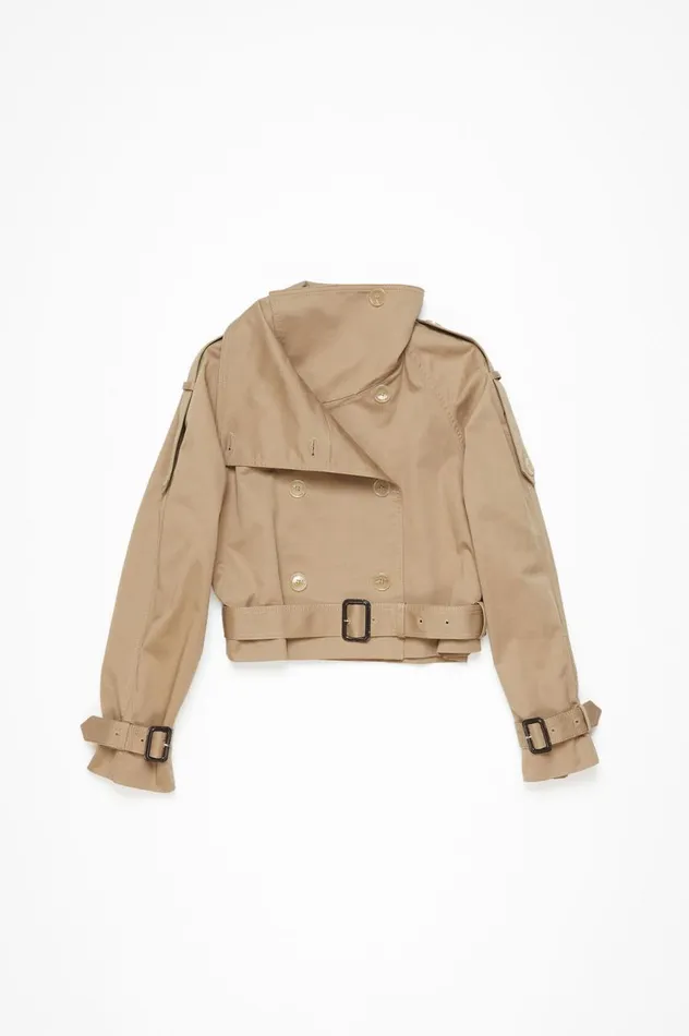 Acne Studios Doublebreasted Trench Jacket Cold Beige Women Outerwear