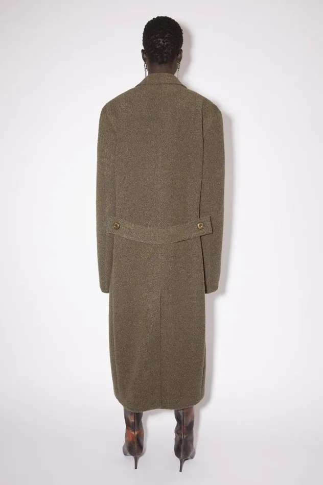 Acne Studios Doublebreasted Wool Coat Taupe Grey Women Outerwear