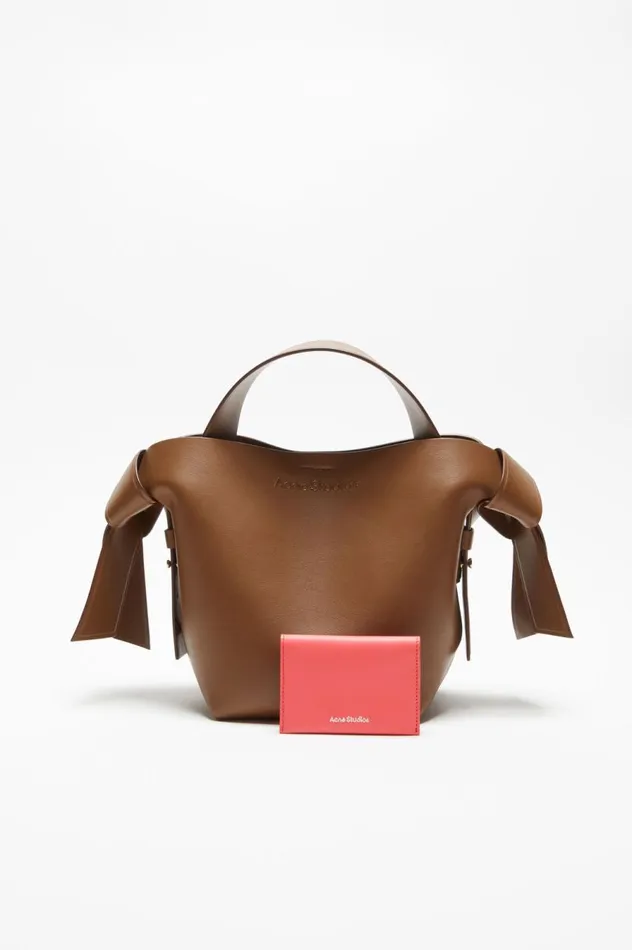 Acne Studios Folded Leather Wallet Electric Pink Men Small Leather Goods